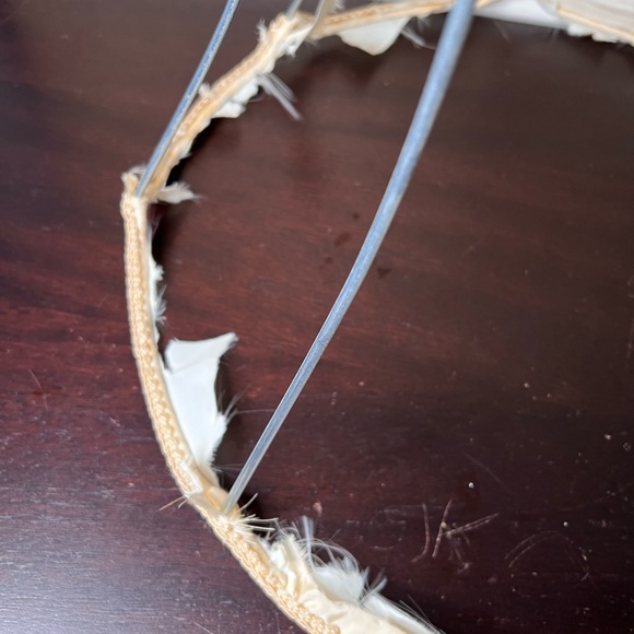 Vintage 1960's Midcentury Skeleton Lamp Shade Wire Armature, Frame, Scalloped - Picture 5 of 5